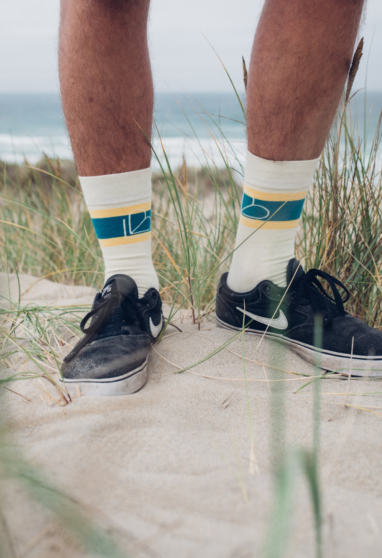 Laybac Crew Sock Green/Yellow