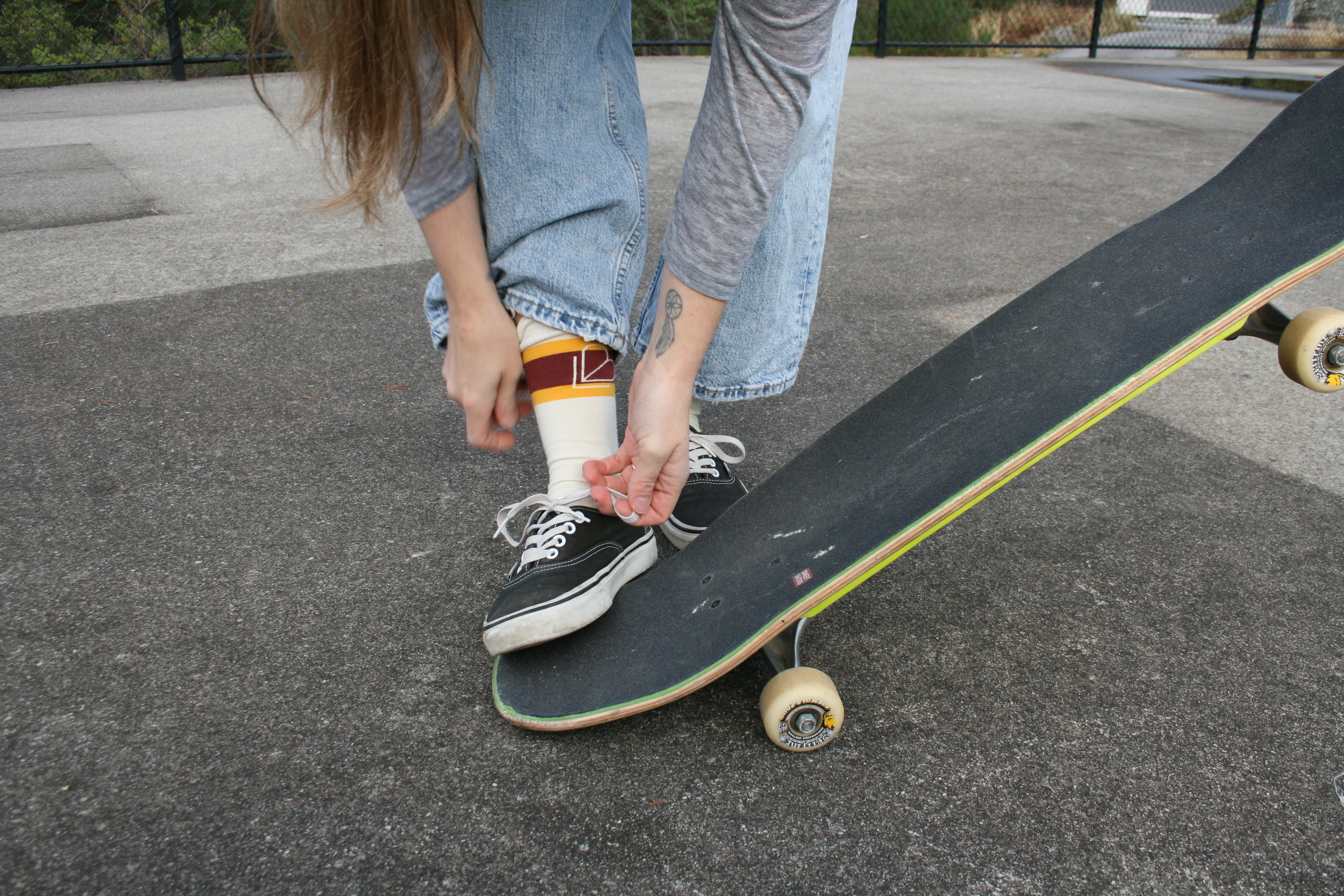 Laybac Crew Sock Maroon/Orange