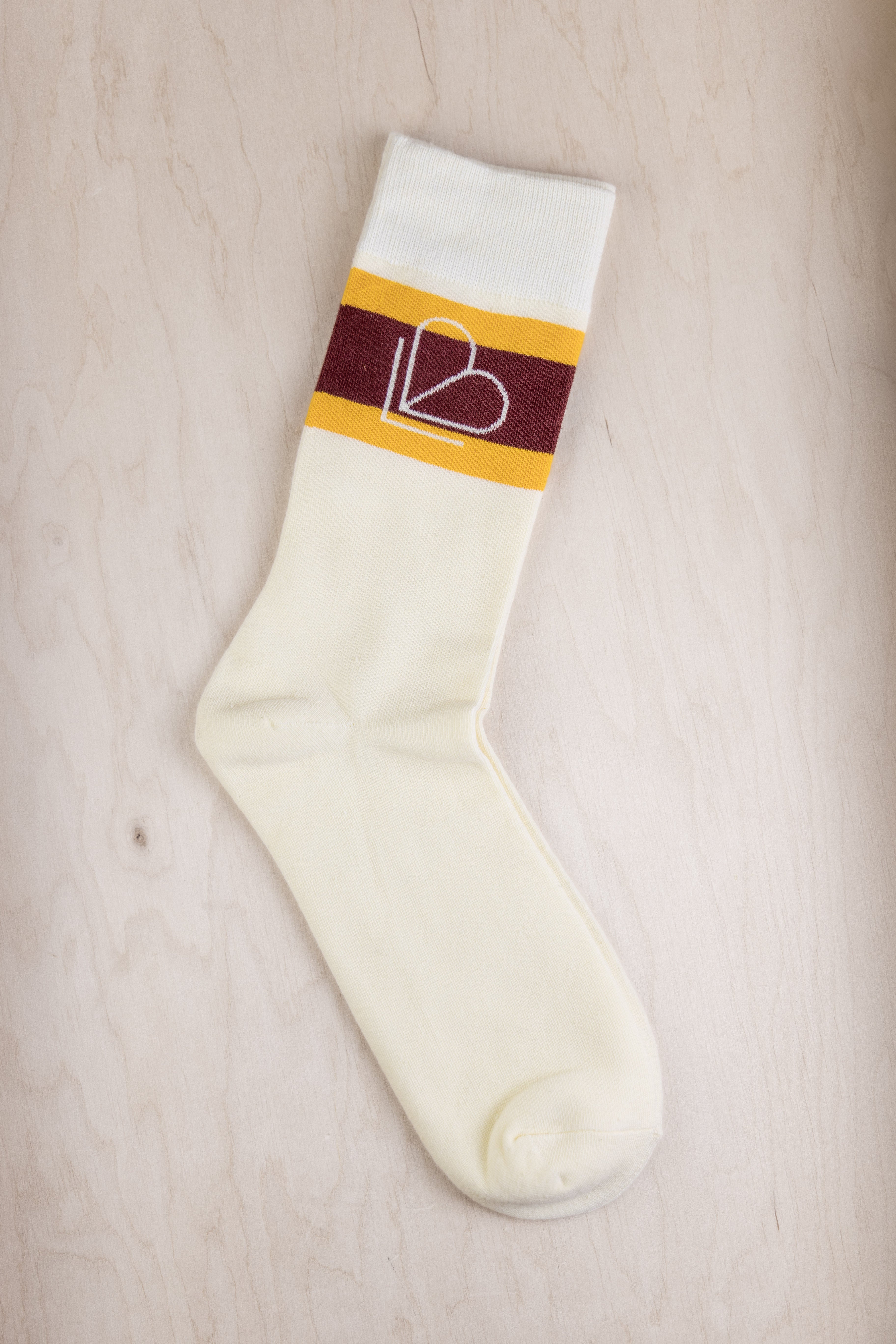 Laybac Crew Sock Maroon/Orange