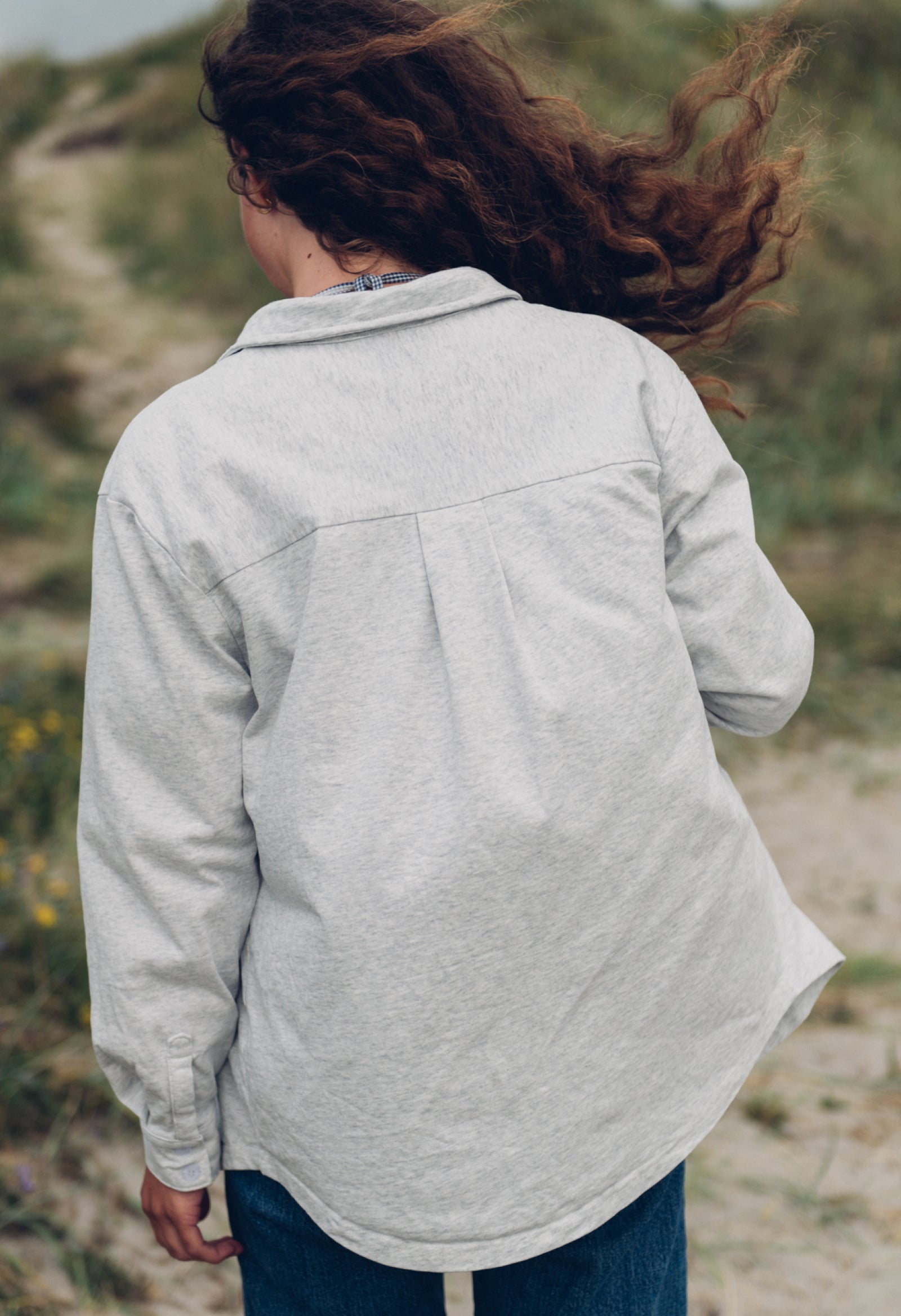 Oatmeal Grey Tee Style Shirt