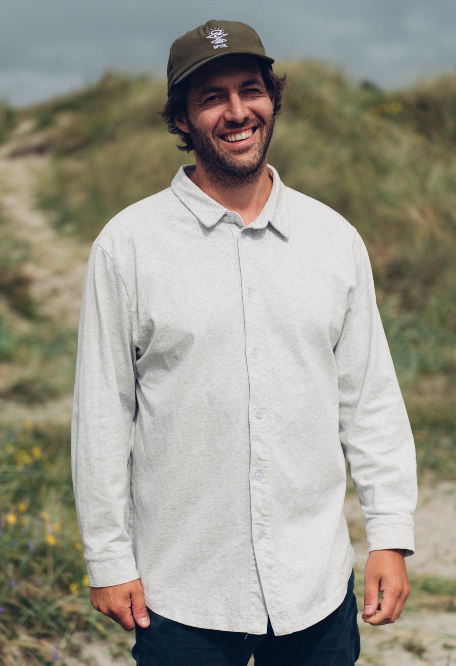 Oatmeal Grey Tee Style Shirt – Laybac Clothing Co