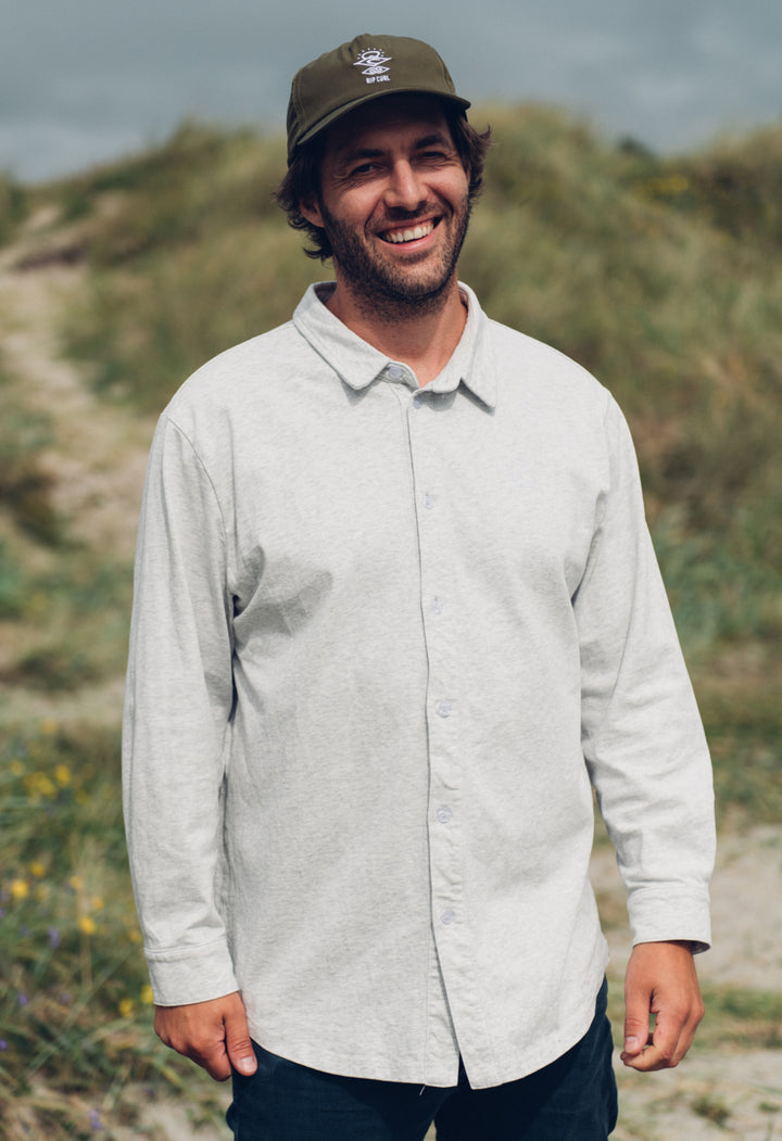 Oatmeal Grey Tee Style Shirt
